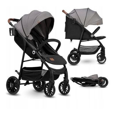 Lionelo - Carucior sport Zoey Cadru din aluminiu, Gri BYNLO-ZOEY_GREY_STONE