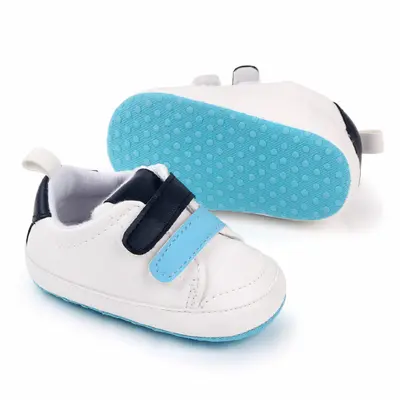 Adidasi albi cu barete bleu si neagra MBd2550-2-p4