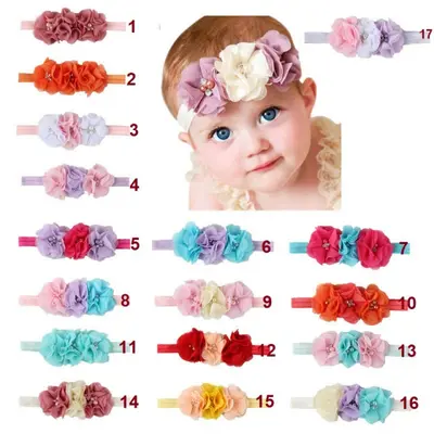 Bentita cu 3 floricele aplicate MBX-1712-R15