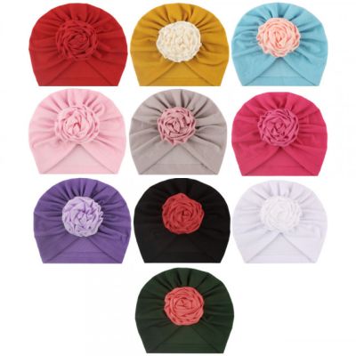Caciulita tip turban cu floare din saten aplicata MDx-19100-CT8