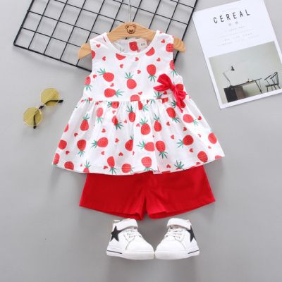 Costumas pentru fetite - Ananas rosu MDW-139-5