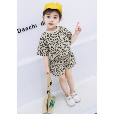 Costumas pentru fetite - Leopardul crem MDW-087-2