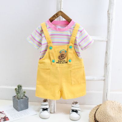 Salopeta galbena cu tricou - Bear MBW-123-3