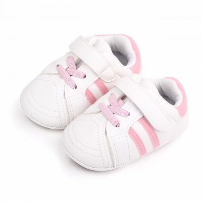 Adidasi albi cu dungi roz pentru bebelusi MBD2588-4-p9