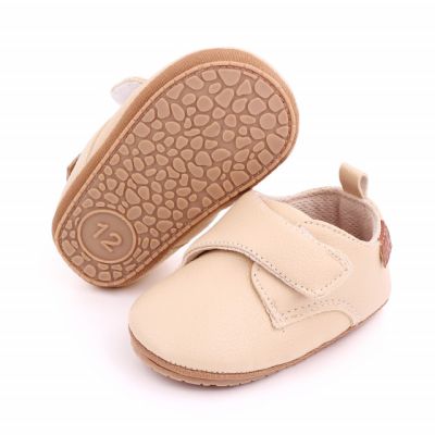 Pantofiori crem cu bareta cu arici MBD2587-5-p8.3-6 luni (Marimea 18 incaltaminte)
