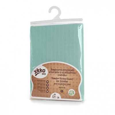 Cearceaf cu elastic din bambus 50x70 cm Mint XKKO BBKXKK_BMBSH5004