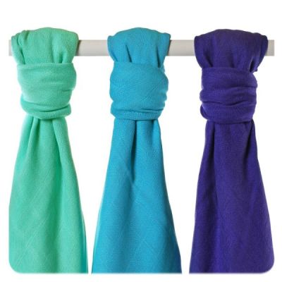 Set 3 museline din bambus 70x70cm Ocean Mix XKKO BBKXKK_BMB070031