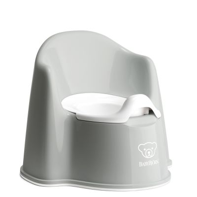 BabyBjorn – Olita cu protectie spate Potty Chair Grey / White BSAFE055225A