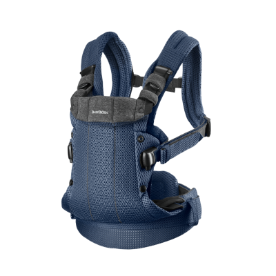 BabyBjorn - Marsupiu anatomic cu multiple pozitii de purtare colectia Harmony, 3D Mesh, Navy Blue - Editie Limitata BSAFE088008E1