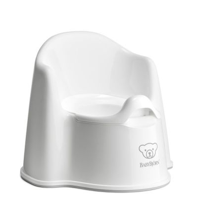 BabyBjorn - Olita cu protectie spate Potty Chair White BSAFE055221A