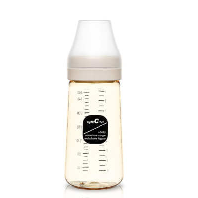 Biberon anticolici premium cu tetina s, galben (260 ml)