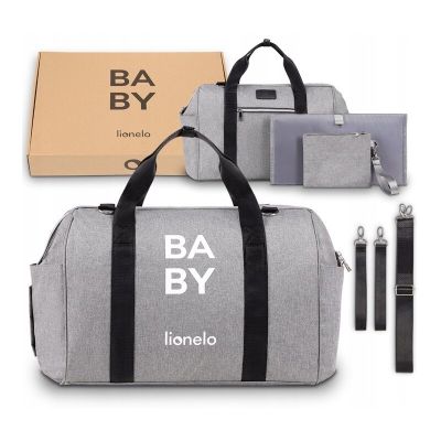 Lionelo - Geanta pentru mamici Ida Cu multiple compartimente, Gri BYNLO-IDA_GREY_CONCRETE