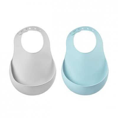 Set 2 Bavete silicon Beaba Airy Green/Light Grey ERFB913509