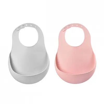 Set 2 Bavete silicon Beaba Old Pink/Light Grey ERFB913510