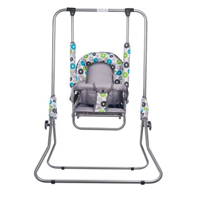 Leagan pentru copii, Top Kids, cu spatar reglabil, Grey Flowers KRT4117ATH3GF