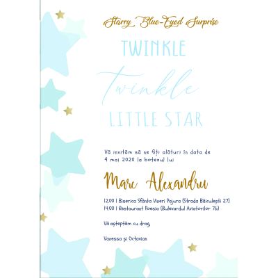 Invitatie de botez Stelute - SHYFL007