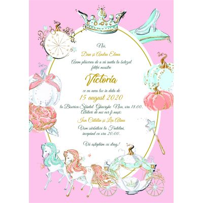 Invitatie de botez Cenusareasa - SHYFL012