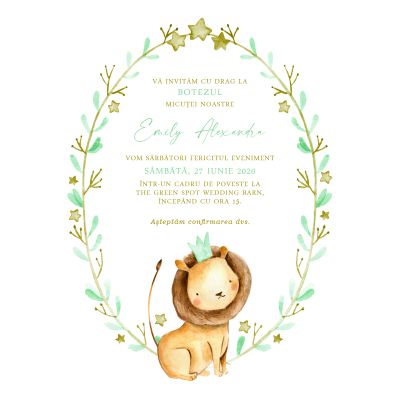 Invitatie de botez Leut - SHYFL024