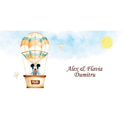 Place card Balon de aer Mickey Mouse - SHYFL054