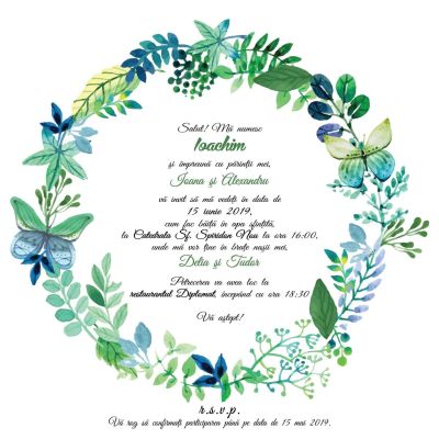 Invitatie de botez Coronita - SHYFL060