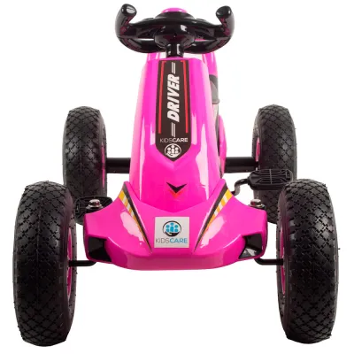 Kart cu pedale si roti gonflabile Driver Kidscare Roz SUPKC_D01_roz