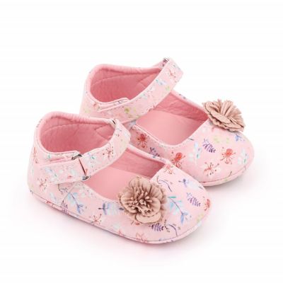 Pantofiori roz pentru fetite - Frunzulite colorate MDd2583-1-p01.0-3 luni