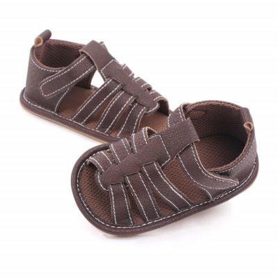 Sandalute maro cu barete si inchise la spate MDD2575-2-sa1