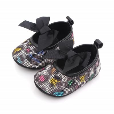 Pantofiori cu strasuri colorate - Leopard MBD2563-1.3-6 luni (Marimea 18 incaltaminte)