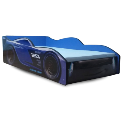 Pat Model Masina Pentru Baieti Jackson Storm 2-16 Ani, Cu Saltea 180x80 Inclusa CMG2527