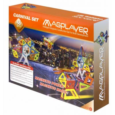 Joc de constructie magnetic - 46 piese