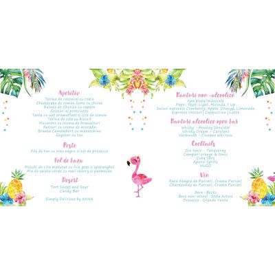 Meniu botez Flamingo - SHYFL063