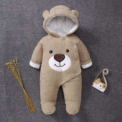 Combinezon plusat crem - Teddy MD059-3-SA4.3-6 luni