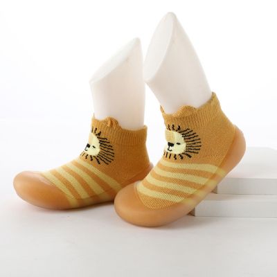 Mocasini galben mustar cu talpa antiderapanta - Lion MBdw623-2-c5.Marimea 24