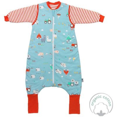 Sac de dormit cu picioruse si maneca lunga detasabila Farmyard 100 cm + manseta 2.5 Tog BBXEU973-25FSN