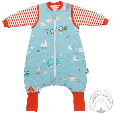 Sac de dormit cu picioruse si maneca lunga detasabila Farmyard 80 cm + manseta 2.5 Tog BBXEU971-25FSN