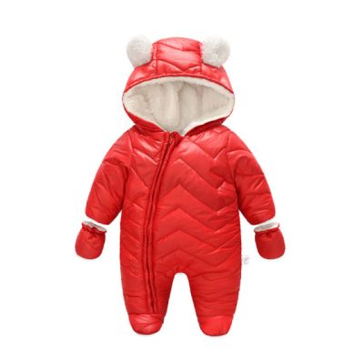 Combinezon rosu din fas pentru bebelusi MDD823-1