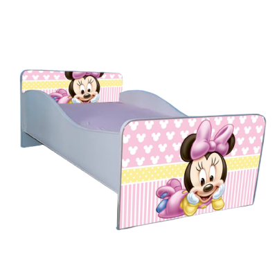 Pat Fete 2-8 Ani Minnie 2 Cu Saltea Inclusa 140x70 Cm, Fara Sertar Ptv2231