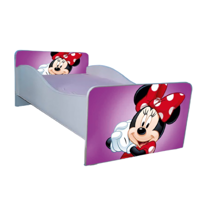 Patut Fete 2-8 Ani Minnie Cu Saltea 140x70 Cm Si Sertar Ptv2221