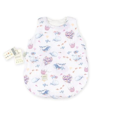 Sac De Dormit Nature Bamboo By Amy Din Bambus Cu Umplutura Antialergica Babysoft   + Cadou Rucsacel Cer 62 Cm, 0-3 Luni Pjb82581