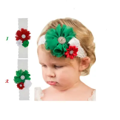 Bentita fetite cu flori rosii, albe si verzi MBMS125-CR