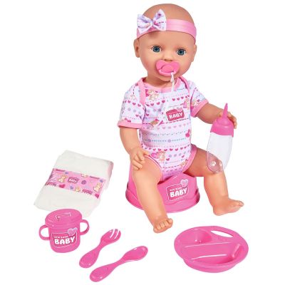 Papusa simba new born baby, baby doll 43 cm cu accesorii hubs105039005