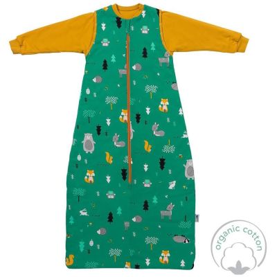 Sac de dormit cu maneca lunga detasabila Woodland Animals 130 cm 2.5 Tog BBXEU954-25LS