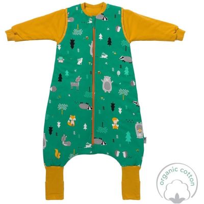 Sac de dormit cu picioruse si maneca lunga detasabila Woodland Animals 120 cm + manseta 2.5 Tog BBXEU955-25FSN