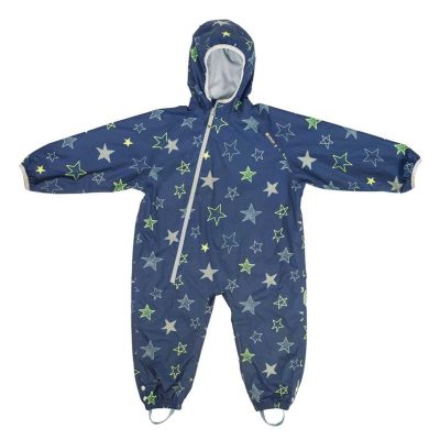 Combinezon impermeabil fleece navy stars 6-12 luni tnal18006