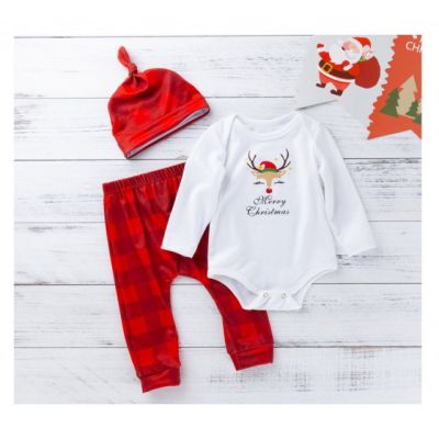 Costumas din 3 piese pentru bebelusi - Renul timid MBMS71-cr4