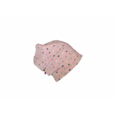 Caciula Pink Stars, cu bordura, in strat dublu, 41-45 cm KDECDB618PIST