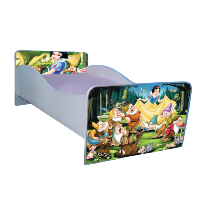 Patut Cu Protectie Alba Ca Zapada 140x70 Cu Sertar Si Saltea Inclusa Ptv2153
