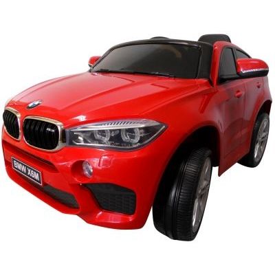 Masinuta electrica cu telecomanda, roti din spuma eva si scaun din piele bmw x6m r-sport - rosu edeedijj2199elrosu