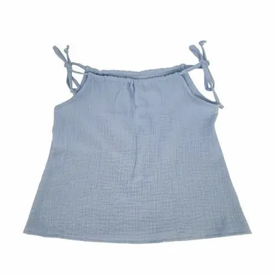 Top cu snur din Muselina Gentle Blue Bell 3-4 ani KDETSM34GBB