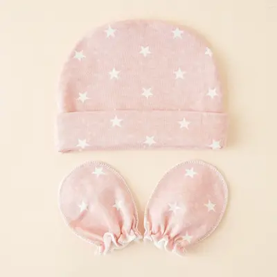 Set roz cu manusi si caciulita ADDTA238-c2